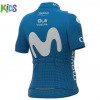 Cykeltrøje + Cykelshorts Kurze 2021 Movistar Team Børn N001